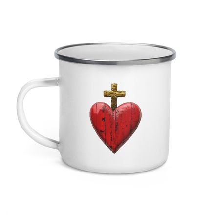 Enamel Mug, Sacred Heart of Jesus, 9i93k9 design 