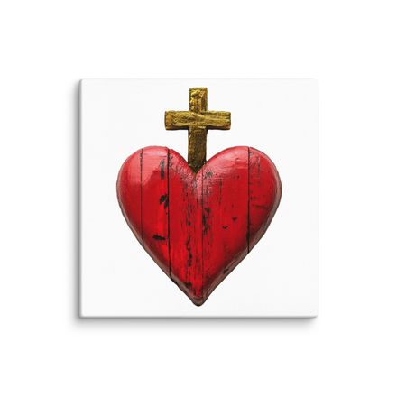 Canvas Print, 24x24, Sacred Heart of Jesus, 9i93k9 design 