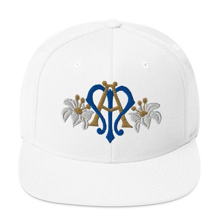 Classic Snapback, Auspice Maria, Crest with side flowers, hlduri
