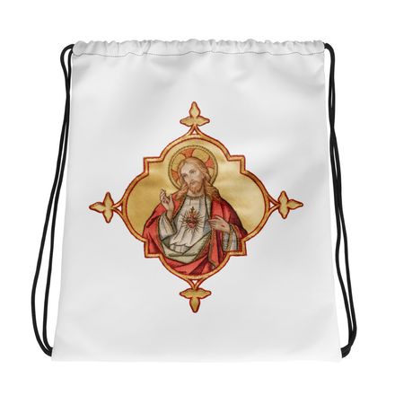 Drawstring Bag, Sacred Heart of Jesus, uyzh4h design 