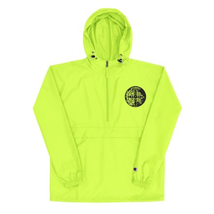 Embroidered Champion Packable Jacket, St. Benedict Medal, oih8m5 design