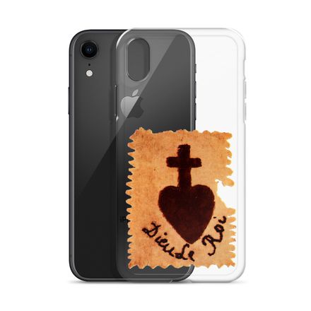 Clear Case for iPhone, Sacré Coeur, Dieu de Roi, Vendée Chouan, sqpbrl design