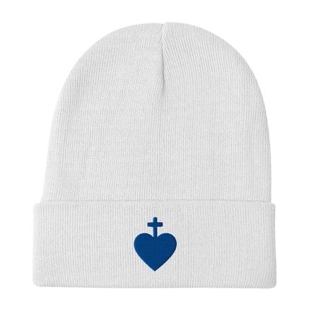 Knit Beanie, Sacred Heart of Jesus, 7ugqf9, blue