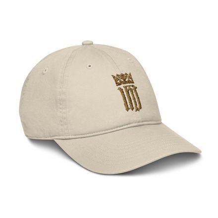 Organic Baseball Cap, IHS with Crown, Golden Pattern, nlxdo1