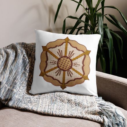 Pillow case 22x22, Monstrance with Golden Pattern, eneyoj