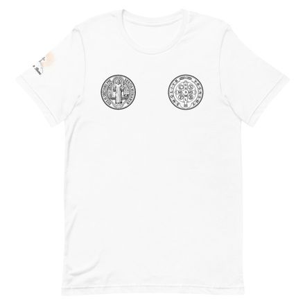 Unisex Staple T-Shirt, St. Benedict Medal, filt5a design
