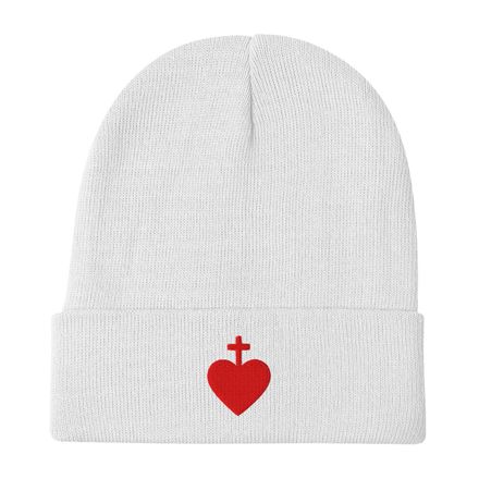 Knit Beanie, Sacred Heart of Jesus, 7ugqf9 design
