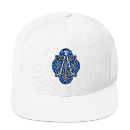Classic Snapback, Auspice Maria, Crest with rounded Cross, u3bkt0