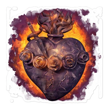 Sticker 5.5x5.5, Immaculate Heart Of Mary, vfh1tk design