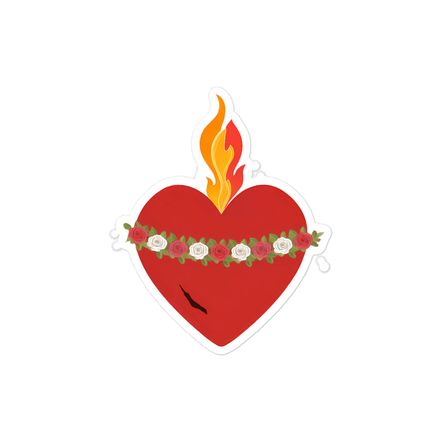 Sticker 4x4, Immaculate Heart Of Mary, ruzlxj design