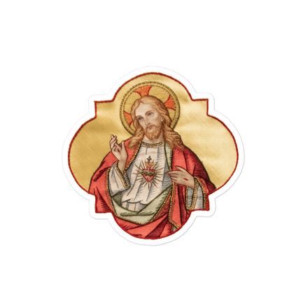 Sticker 4x4, Sacred Heart of Jesus, eq75pu design 