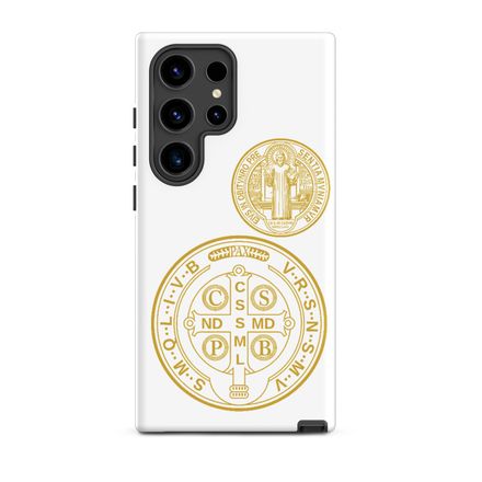 Tough Case for Samsung, St. Benedict Medal, filt5a design, gold