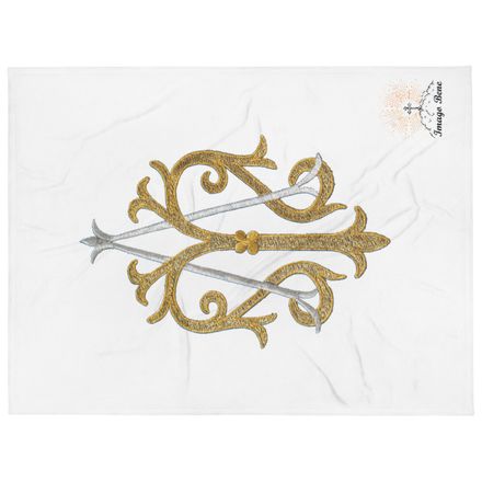 Throw Blanket, Auspice Maria, Crest, kgvlsx, left chest