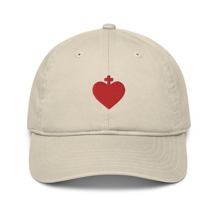 Organic Baseball Cap, Sacred Heart of Jesus, zhw6bo design 