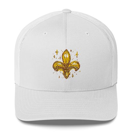 Retro Trucker Hat, Fleur de Lys, juffrs 