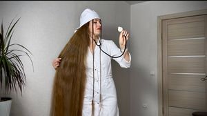 Nurse with very long hair 20.32 min