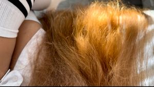 A journey through Alena's long hair 9 min