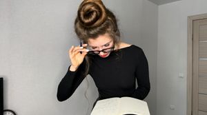 Teacher with long hair 13 minutes