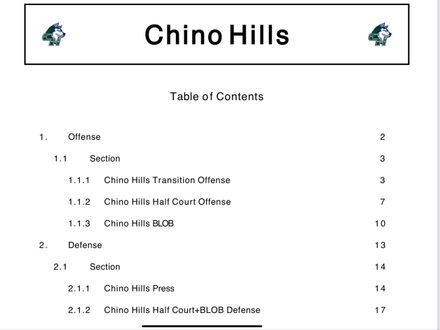 Chino Hills Playbook (2015-16)