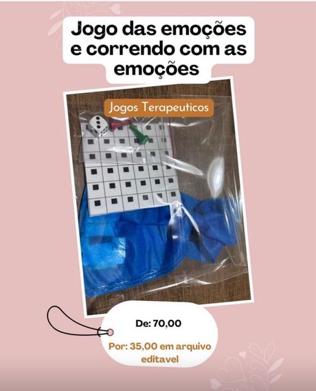 Jogo correndo com as emoções e Jogo das emoções