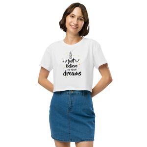 Dreamicorn Crop – Believe in Magic Tee