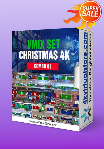 COMBO 01 - VMIX VIRTUAL SET CHRISTMAS 4K