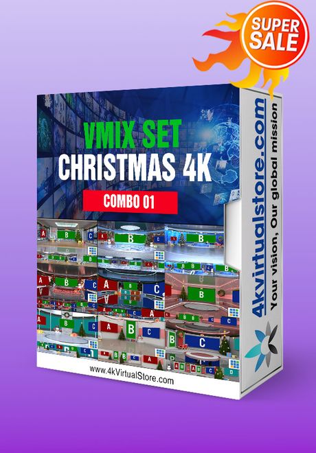 COMBO 01 - VMIX VIRTUAL SET CHRISTMAS 4K