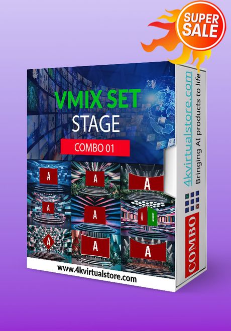 COMBO 01 - VMIX VIRTUAL SET STAGE 4K