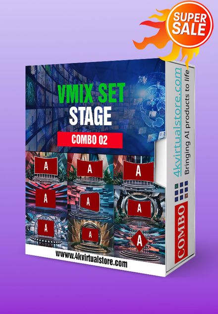 COMBO 02 - VMIX VIRTUAL SET STAGE 4K