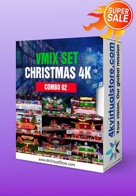 COMBO 02 - VMIX VIRTUAL SET CHRISTMAS 4K