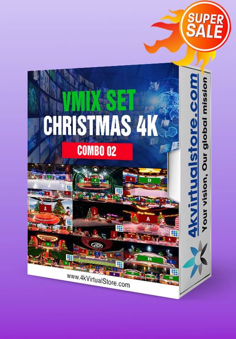 COMBO 02 - VMIX VIRTUAL SET CHRISTMAS 4K