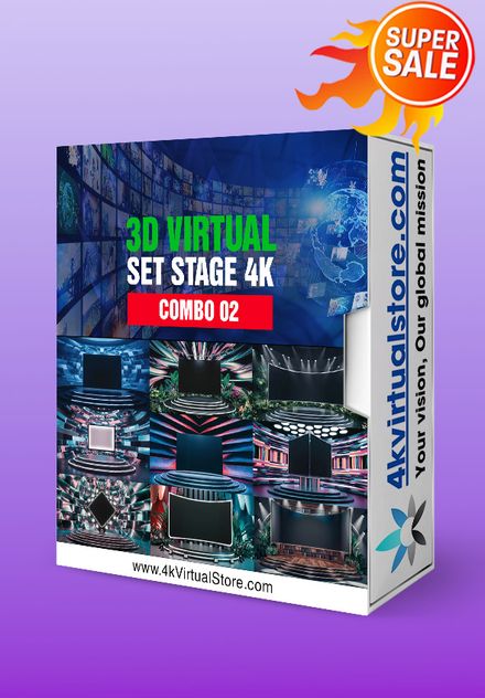 COMBO 02 - VIRTUAL SET STAGE 4K