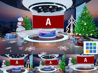 vMix 3D Virtual Set - 4K Christmas 25