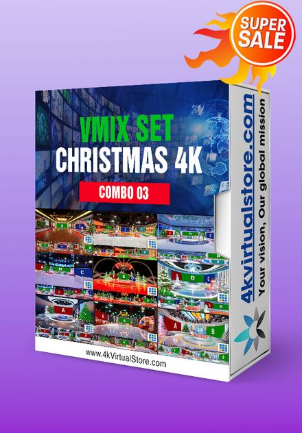 COMBO 03 - VMIX VIRTUAL SET CHRISTMAS 4K