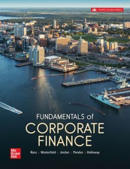 solution manual Fundamentals of Corporate Finance Ross Westerfield Jordan  12th canadian edition
