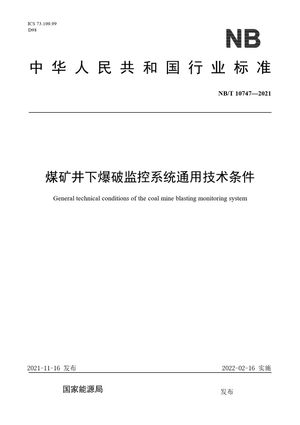 Chinese Standard: NB/T 10747-2021