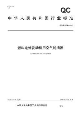 Chinese Standard: QC/T 1238-2025