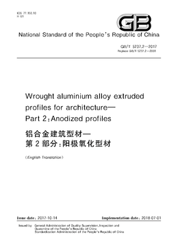 China Standard: GB/T 5237.2-2017