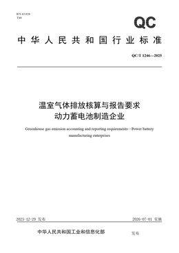 Chinese Standard: QC/T 1246-2025