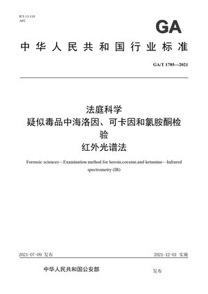 Chinese Standard: GA/T 1785-2021