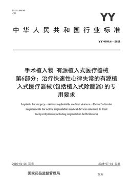 Chinese Standard: YY 0989.6-2025