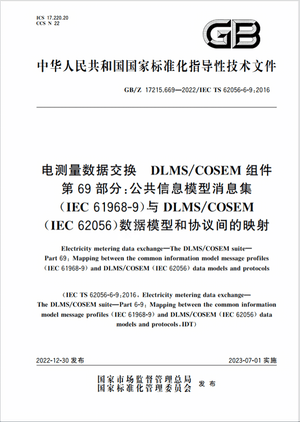 Chinese Standard: GB/Z 17215.669-2022