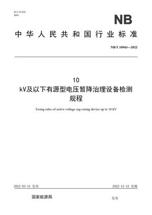 Chinese Standard: NB/T 10943-2022