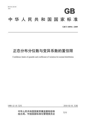 Chinese Standard: GB/T 10094-2009
