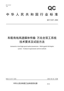Chinese Standard: QC/T 1217-2024
