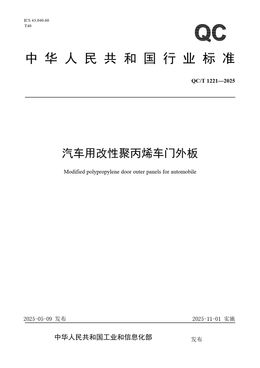 Chinese Standard: QC/T 1221-2025