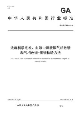 Chinese Standard: GA/T 1316-2016