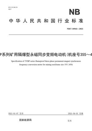 Chinese Standard: NB/T 10543-2021