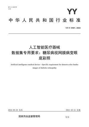 Chinese Standard: YY/T 1949-2024