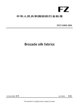 Chinese Industry Standard:  FZ/T 43011-2011